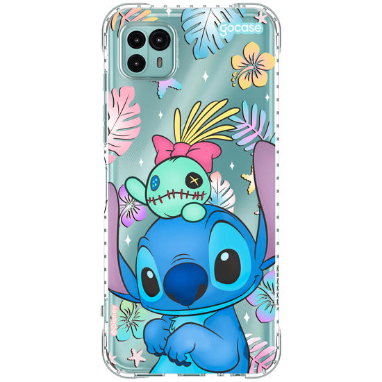 Capinha para celular  Stitch e Xepa - Island Friends