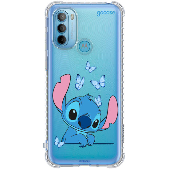 Capinha para celular  Stitch Adoráveis Borboletas