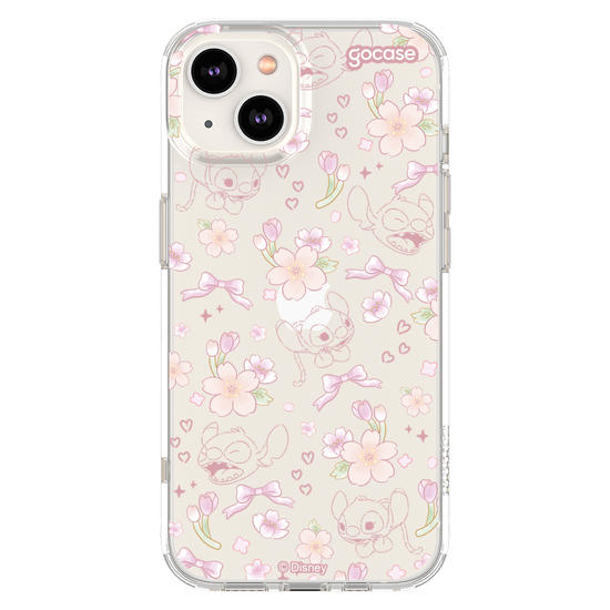 Capinha para celular  Lilo e Stitch - Watercolor Cherry Blossom