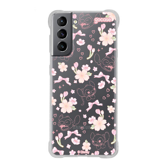 Capinha para celular  Lilo e Stitch - Watercolor Cherry Blossom