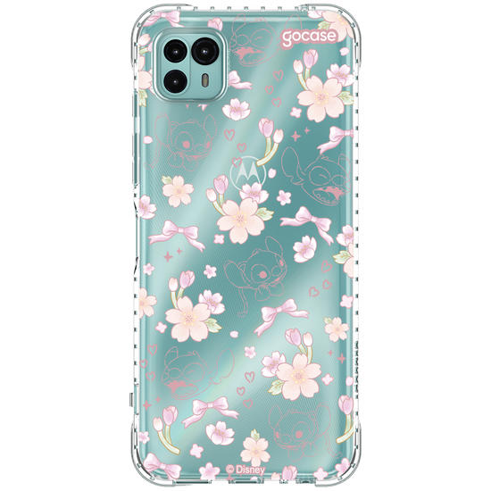 Capinha para celular  Lilo e Stitch - Watercolor Cherry Blossom