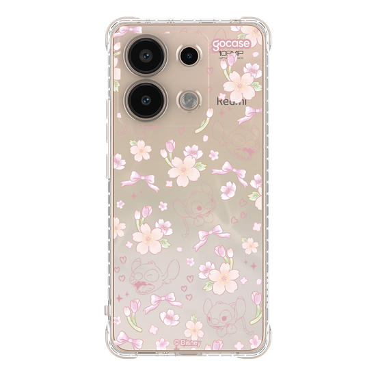 Capinha para celular  Lilo e Stitch - Watercolor Cherry Blossom