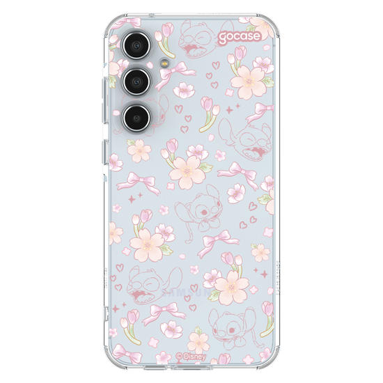 Capinha para celular  Lilo e Stitch - Watercolor Cherry Blossom
