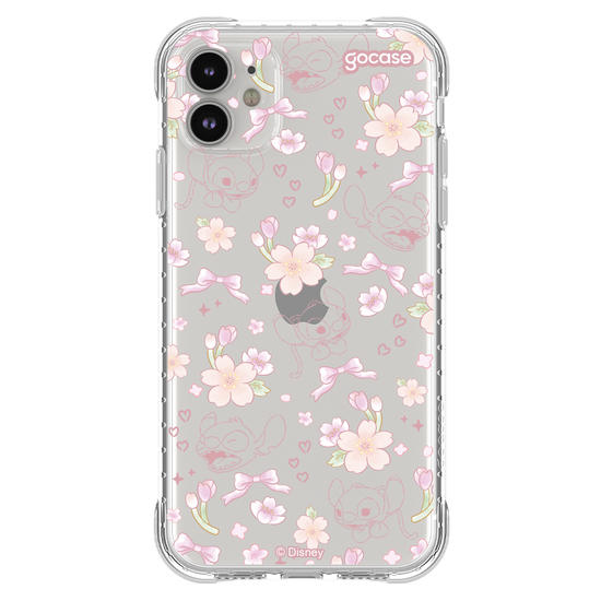 Capinha para celular  Lilo e Stitch - Watercolor Cherry Blossom