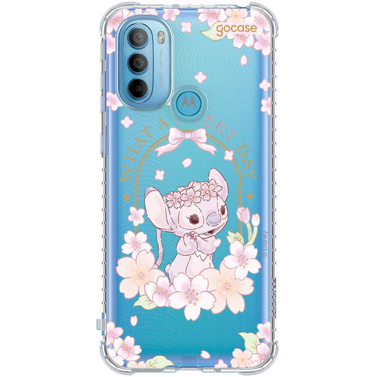 Capinha para celular  Lilo e Stitch - Angel Cherry Blossom