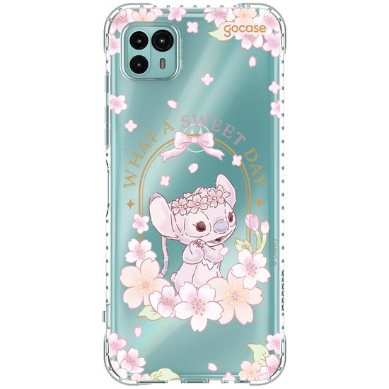 Capinha para celular  Lilo e Stitch - Angel Cherry Blossom