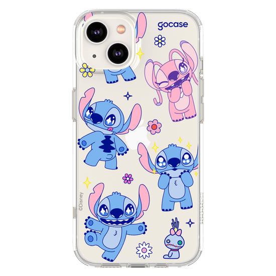 Capinha para celular  Lilo e Stitch - Flowers Super Cute