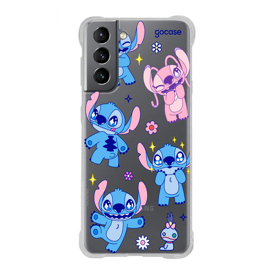 Capinha para celular  Lilo e Stitch - Flowers Super Cute