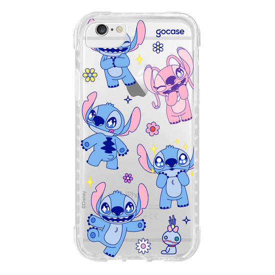 Capinha para celular  Lilo e Stitch - Flowers Super Cute