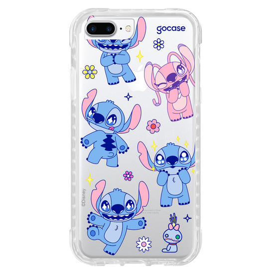Capinha para celular  Lilo e Stitch - Flowers Super Cute
