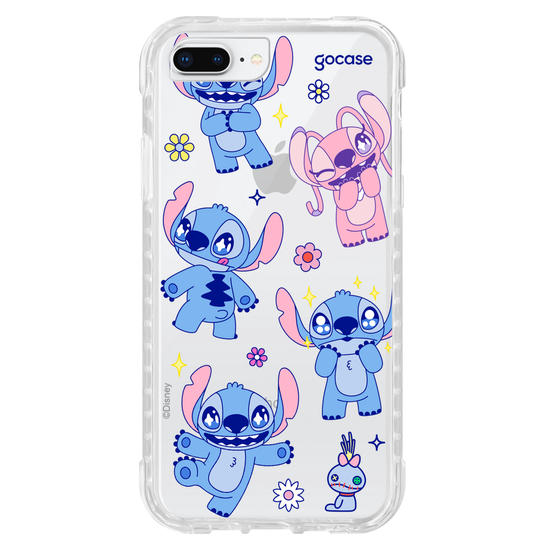 Capinha para celular  Lilo e Stitch - Flowers Super Cute