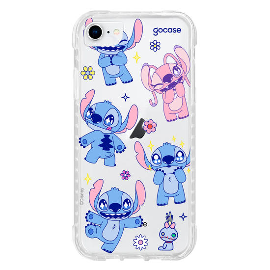 Capinha para celular  Lilo e Stitch - Flowers Super Cute
