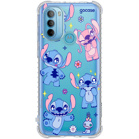 Capinha para celular  Lilo e Stitch - Flowers Super Cute