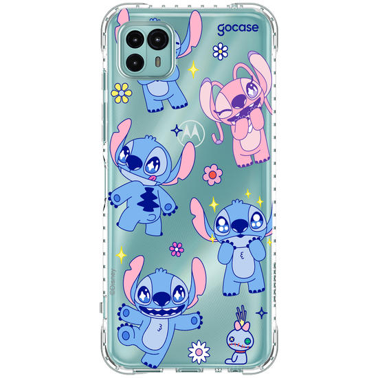 Capinha para celular  Lilo e Stitch - Flowers Super Cute