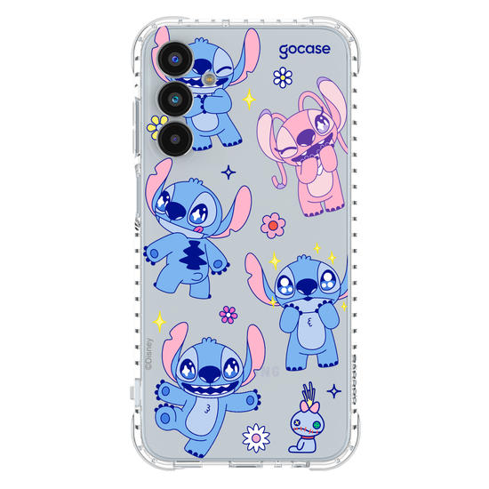 Capinha para celular  Lilo e Stitch - Flowers Super Cute