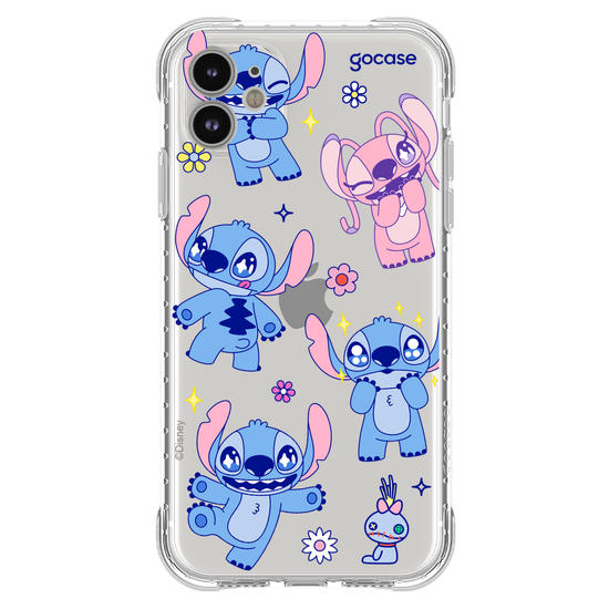 Capinha para celular  Lilo e Stitch - Flowers Super Cute