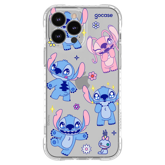 Capinha para celular  Lilo e Stitch - Flowers Super Cute