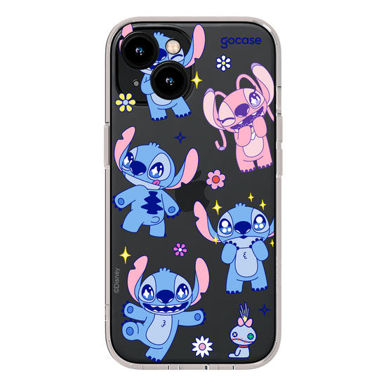 Capinha para celular  Lilo e Stitch - Flowers Super Cute