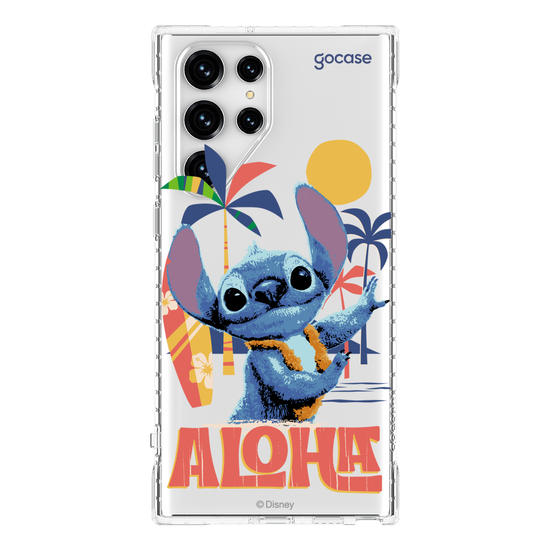 Capinha para celular  Lilo e Stitch - Praia Havaiana