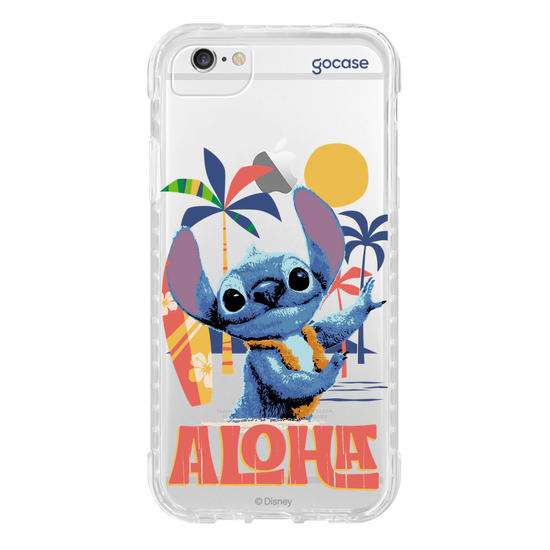 Capinha para celular  Lilo e Stitch - Praia Havaiana