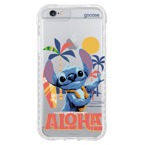 Capinha para celular  Lilo e Stitch - Praia Havaiana