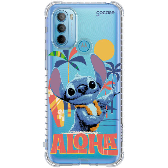 Capinha para celular  Lilo e Stitch - Praia Havaiana