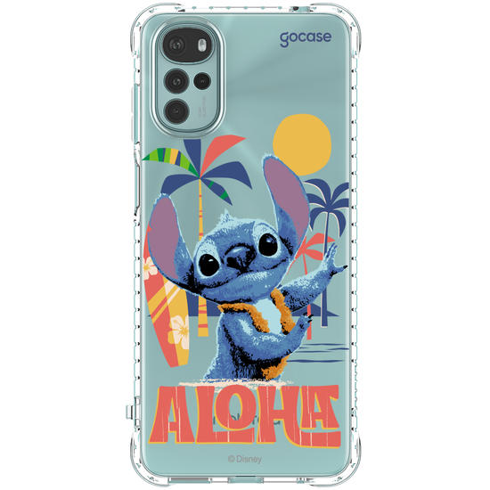 Capinha para celular  Lilo e Stitch - Praia Havaiana