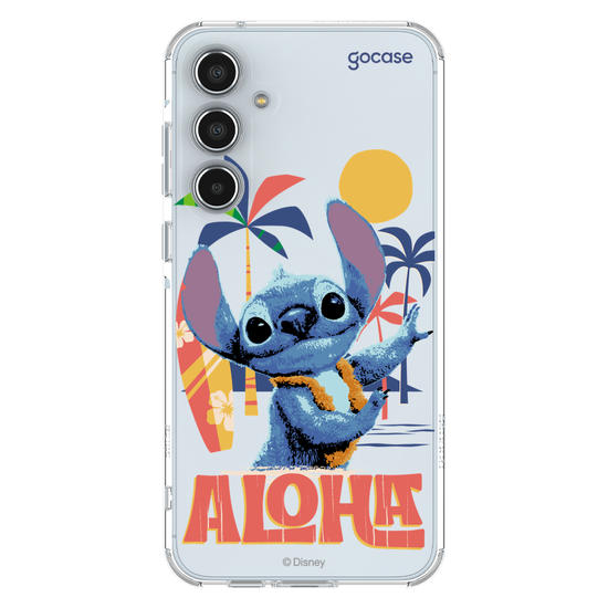 Capinha para celular  Lilo e Stitch - Praia Havaiana