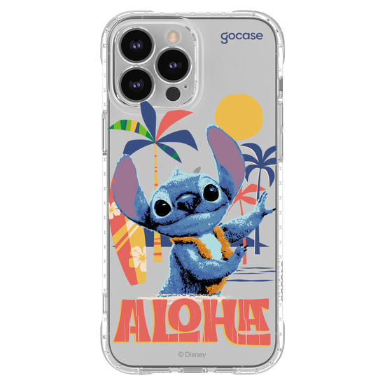 Capinha para celular  Lilo e Stitch - Praia Havaiana