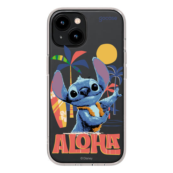 Capinha para celular  Lilo e Stitch - Praia Havaiana