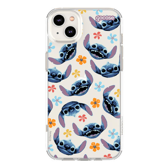 Capinha para celular  Lilo e Stitch - Rostinhos e Flores
