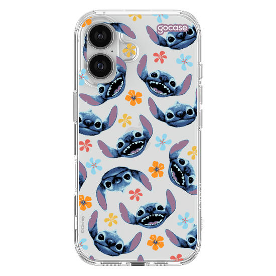 Capinha para celular  Lilo e Stitch - Rostinhos e Flores