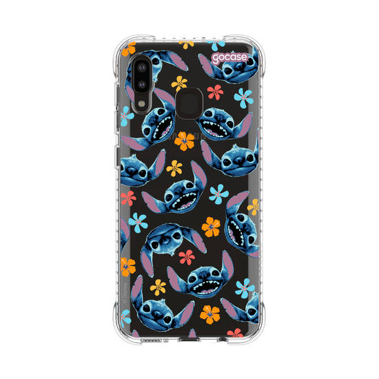 Capinha para celular  Lilo e Stitch - Rostinhos e Flores