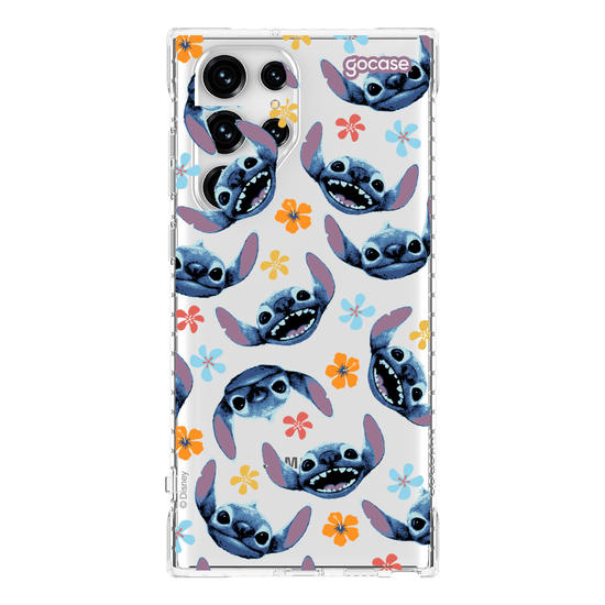 Capinha para celular  Lilo e Stitch - Rostinhos e Flores