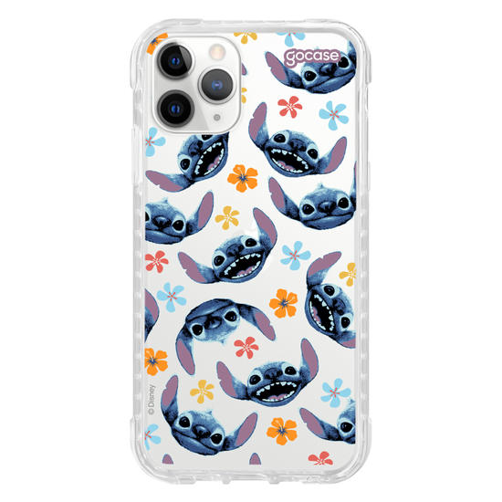Capinha para celular  Lilo e Stitch - Rostinhos e Flores