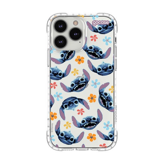 Capinha para celular  Lilo e Stitch - Rostinhos e Flores