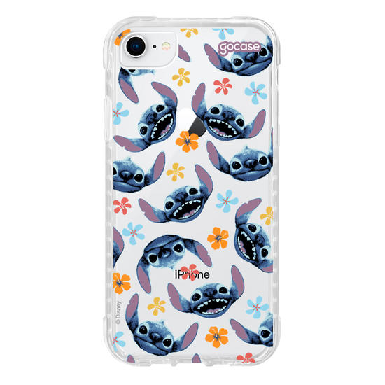 Capinha para celular  Lilo e Stitch - Rostinhos e Flores