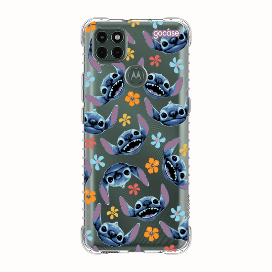 Capinha para celular  Lilo e Stitch - Rostinhos e Flores