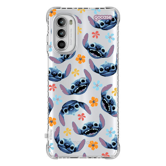 Capinha para celular  Lilo e Stitch - Rostinhos e Flores