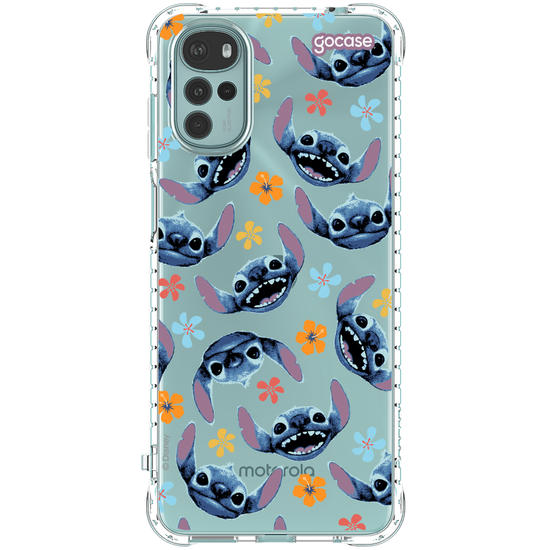Capinha para celular  Lilo e Stitch - Rostinhos e Flores