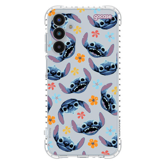 Capinha para celular  Lilo e Stitch - Rostinhos e Flores