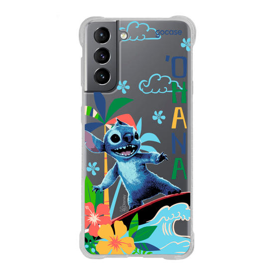 Capinha para celular  Lilo e Stitch - Surfando na Onda