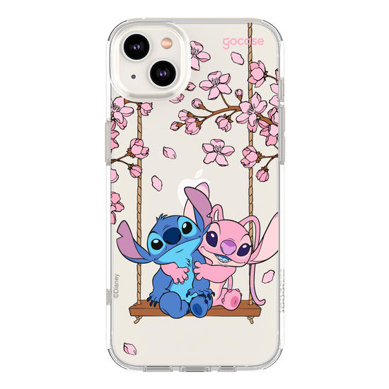 Capinha para celular  Stitch e Angel - Jardim