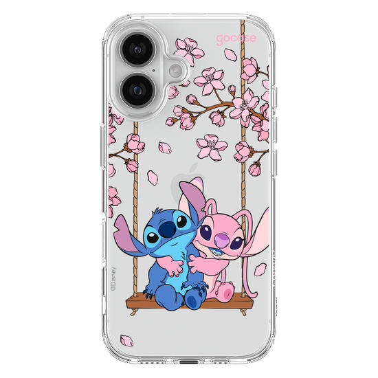 Capinha para celular  Stitch e Angel - Jardim