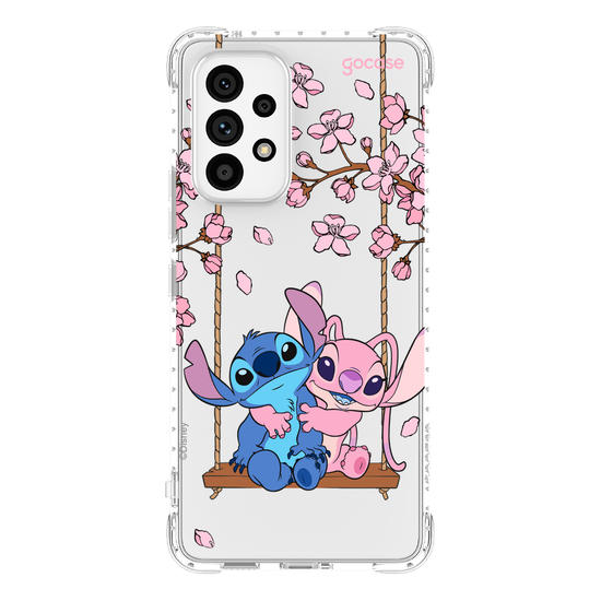 Capinha para celular  Stitch e Angel - Jardim