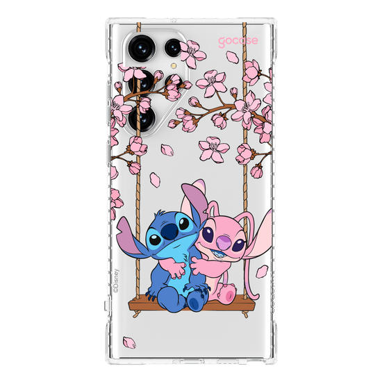 Capinha para celular  Stitch e Angel - Jardim
