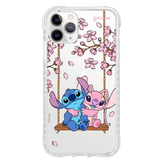 Capinha para celular  Stitch e Angel - Jardim