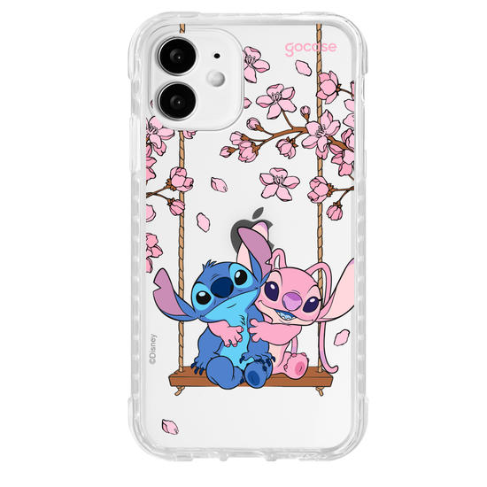 Capinha para celular  Stitch e Angel - Jardim