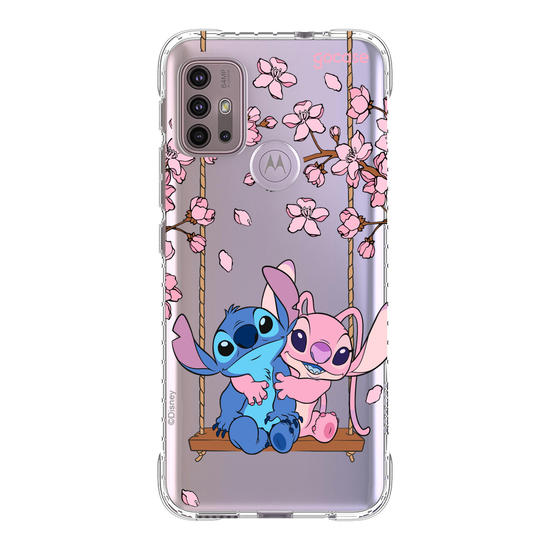 Capinha para celular  Stitch e Angel - Jardim