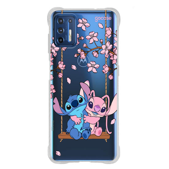 Capinha para celular  Stitch e Angel - Jardim